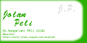 jolan peli business card